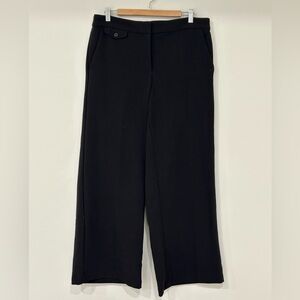 LOFT Black Wide-Leg Dress Pants Business Career Size 12 Curvy